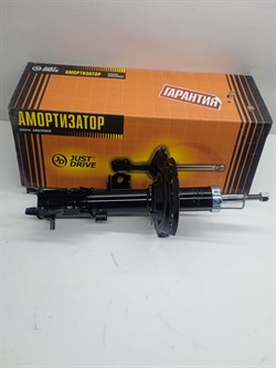 Амортизатор FR, H.ACCENT/SOLARIS,K.RIO с 12г. (JAS0375/54650-1R100/54650-4L100/54650-4Y100) LH,  JUST DRIVE , газо-масл. (болт крепления аморт.М14мм.) - фото 41328