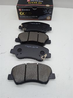 Колодки тормозные FR H.ACCENT/SOLARIS с 17г.,CRETA с 18-20г.,K.RIO с 17г. (HP0068/58101-A0A00/58101-C8A00/58101-H8A58/58101-H5A25)  HSB   132.8*59.8мм, с отверстиями под пружинки - фото 41492