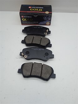 Колодки тормозные FR H.ACCENT/SOLARIS,K.RIO с 10-14г. (кор.росс.сбор.) (HP0047/58101-4LA00/58101-1RA00)  HSB  Корея, 132.8*58.1мм. - фото 41493