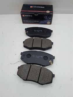 Колодки тормозные FR H.TUCSON/iX35 2WD,SONATA YF с 09г.,K.SPORTAGE SL с 10г. 2WD,SOUL с 13-16г. (HP0041/SP1374/58101-3SA20/58101-2SA00/58101-B2A10)  HSB  129.9*56.3мм. - фото 41500