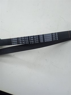 Ремень ручейковый 6 PK 1015 H.SANTA FE DM,TUCSON D3/IX35,SONATA YF,K.SORENTO C5,SPORTAGE D9,OPTIMA/MAGENTIS с 15г. V2.4 бенз.,дв.GDI (1987947816/6PK1015/25212-2GGA1)  BOSCH  генератора и кондиционера - фото 42785