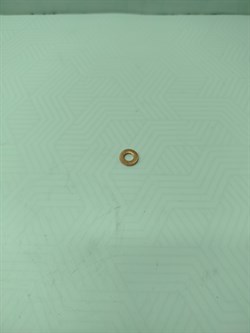 Шайба упл. под форсунку H.STAREX GRAND/H-1,PORTER II,TERRACAN с 03-03г. V2.9 дв.J3,K.BONGO III с 12г. V2.5 дв.D4CB,BONGO III V2.9 дв.J3 с 07г.,CEED с 11г.V1.4диз. (KM0401376/0SL01-13651/33813-4X500/33813-4A100)  KAP  7*14мм. медная, толщ. 2мм. - фото 43453