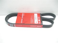 Ремень ручейковый 6 PK 1257 H.AVANTE HD/ELANTRA с 06г.,i20,i30,VELOSTER,K.CEED с 06г.,CERATO/SPECTRA с 08г.,RIO,SOUL с11г.,VENGA с 10г. V1.6 DOHC (6PK1257/25212-2B020)  DONGIL  Корея  обводной (с кондиционером)